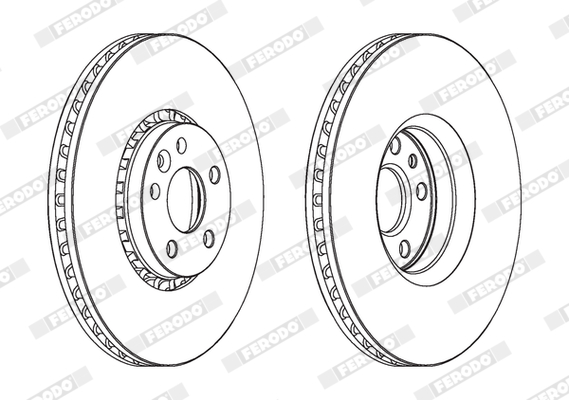 Brake Disc - DDF1801C-1 FERODO