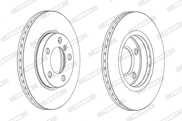 Brake Disc - DDF2122C FERODO