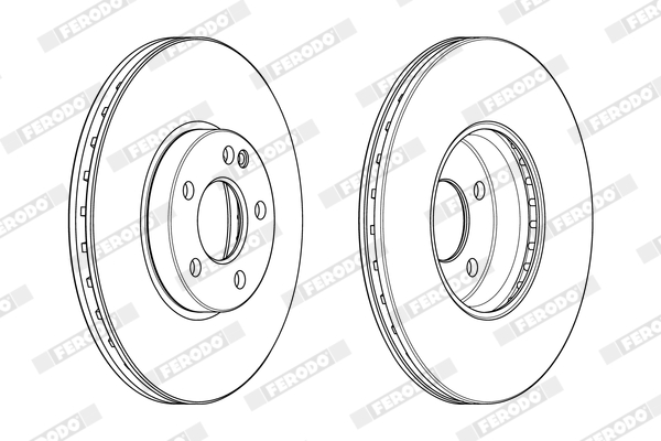 Brake Disc - DDF2334C-1 FERODO