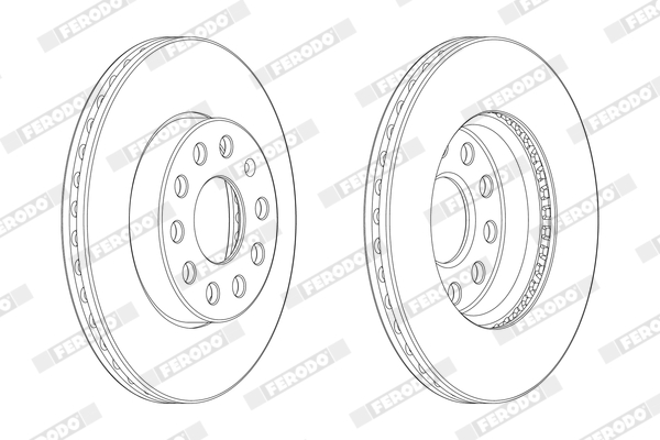 Brake Disc - DDF2400C-1 FERODO