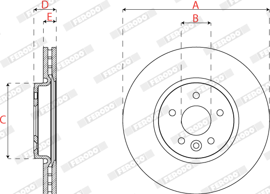 Brake Disc - DDF2794C FERODO