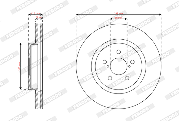 Brake Disc - DDF2863C FERODO