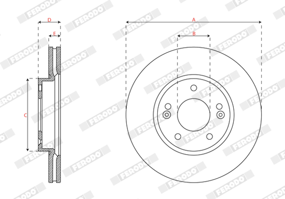 Brake Disc - DDF2928C FERODO