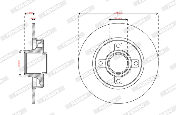 Brake Disc - DDF2929-1 FERODO