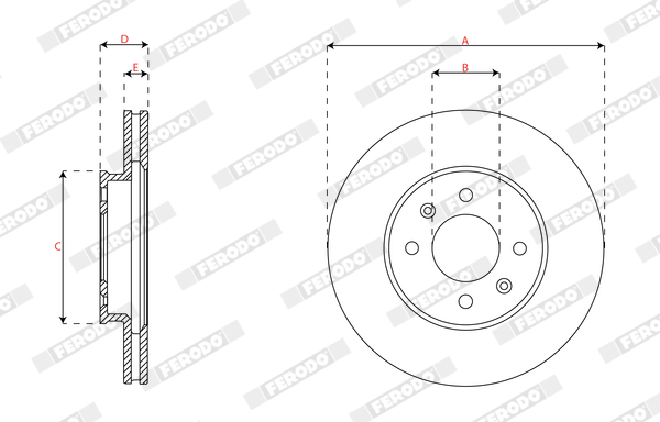 Brake Disc - DDF2982C FERODO