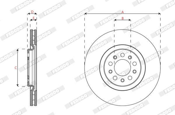 Brake Disc - DDF3040C-1 FERODO