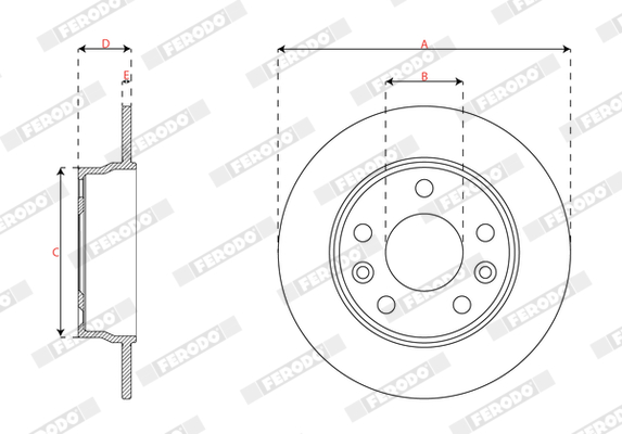 Brake Disc - DDF3045C FERODO