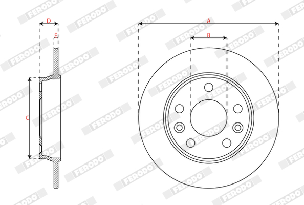 Brake Disc - DDF3046C FERODO