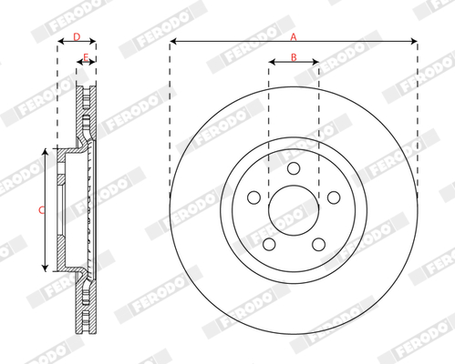 Brake Disc - DDF3053C FERODO