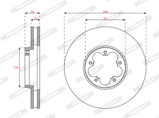 Discofreno - DDF3057C FERODO