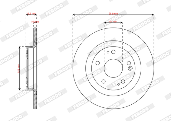 Brake Disc - DDF3086C FERODO