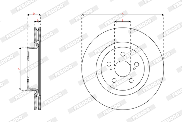 Brake Disc - DDF3094C FERODO