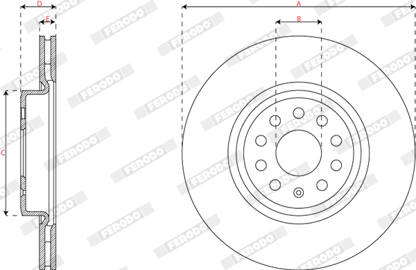 Bremsscheibe - DDF3101C FERODO