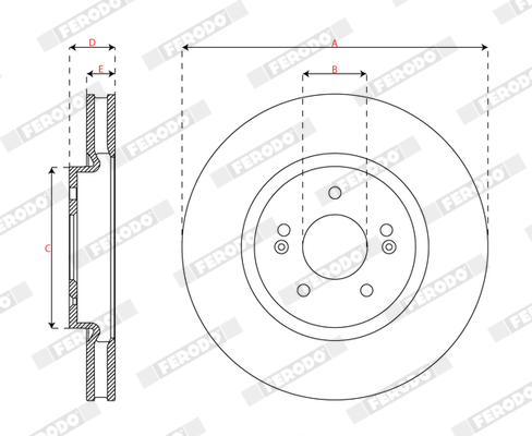 Brake Disc - DDF3102C-1 FERODO
