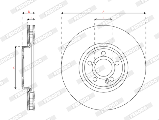 Brake Disc - DDF3109C-1 FERODO