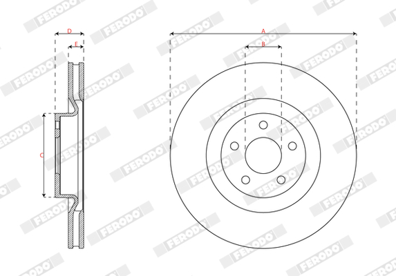 Bremsscheibe - DDF3111C FERODO