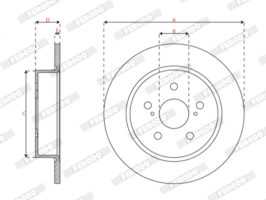 Brake Disc - DDF3112C FERODO