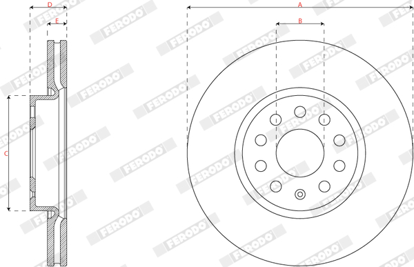 Bremsscheibe - DDF3121C FERODO