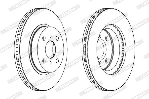 Brake Disc - DDF794C FERODO
