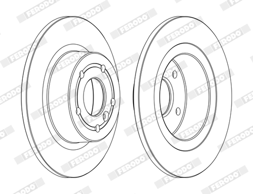 Brake Disc - DDF874C FERODO