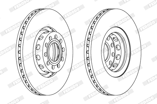 Brake Disc - DDF954C-1 FERODO