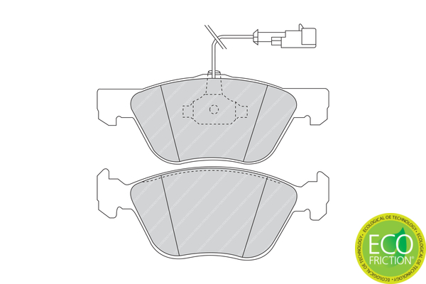 Brake Pad Set, disc brake - FDB1052 FERODO