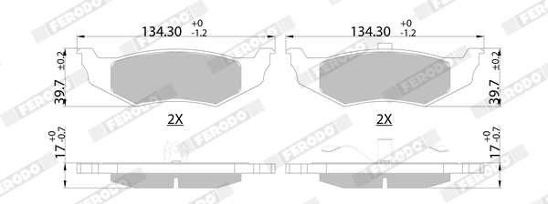 Brake Pad Set, disc brake - FDB1099 FERODO
