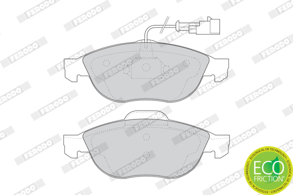 Brake Pad Set, disc brake - FDB1134 FERODO