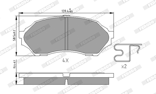 Brake Pad Set, disc brake - FDB1455 FERODO