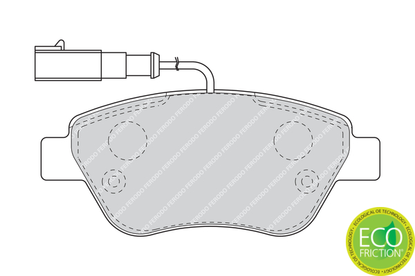 Brake Pad Set, disc brake - FDB1466 FERODO