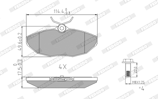 Brake Pad Set, disc brake - FDB1486 FERODO