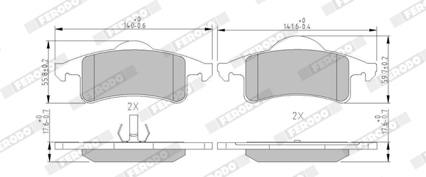 Brake Pad Set, disc brake - FDB1524 FERODO