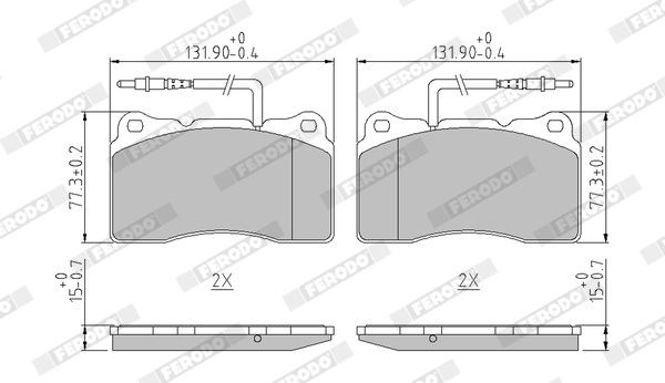 Brake Pad Set, disc brake - FDB1545 FERODO