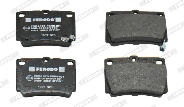 Kit pastiglie freno, Freno a disco - FDB1570 FERODO