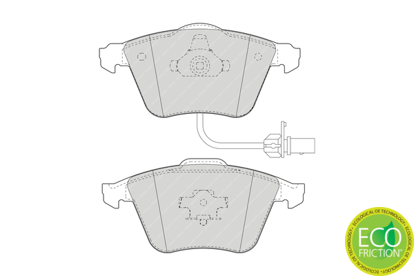 Brake Pad Set, disc brake - FDB1629 FERODO