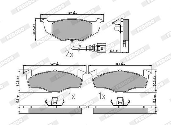 Brake Pad Set, disc brake - FDB1634 FERODO