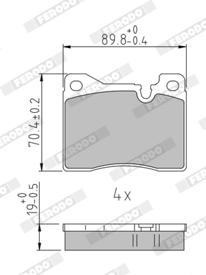 Brake Pad Set, disc brake - FDB163 FERODO