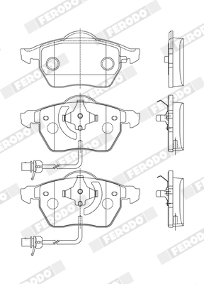 Brake Pad Set, disc brake - FDB1717 FERODO