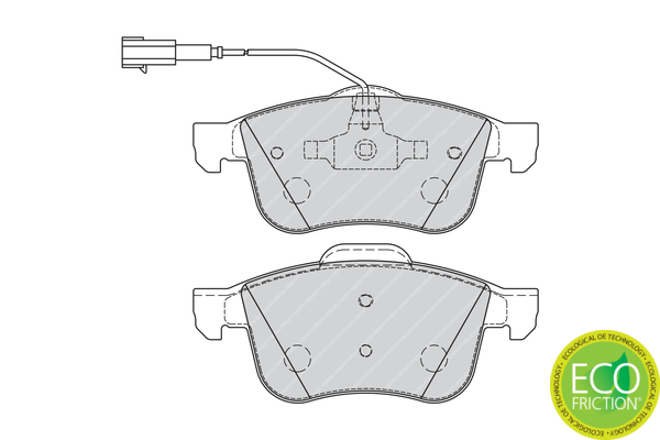 Brake Pad Set, disc brake - FDB1805 FERODO
