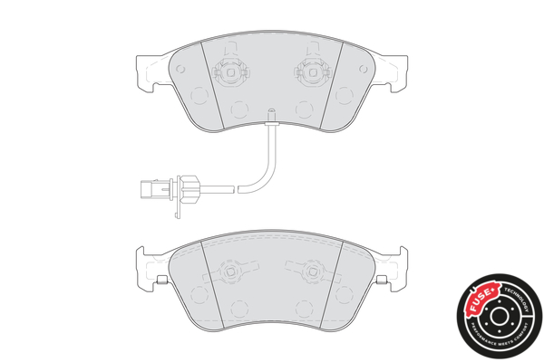Brake Pad Set, disc brake - FDB1832 FERODO