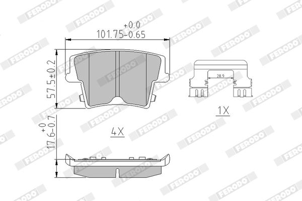 Brake Pad Set, disc brake - FDB1953 FERODO