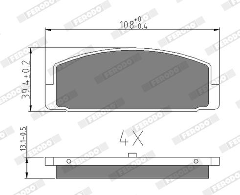 Brake Pad Set, disc brake - FDB372 FERODO