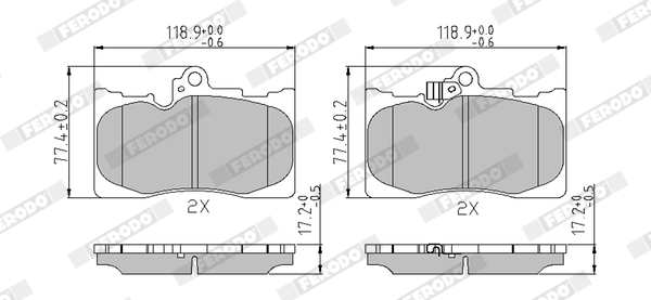Kit pastiglie freno, Freno a disco - FDB4216 FERODO