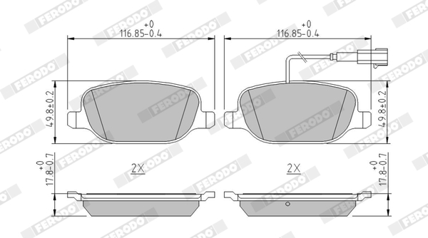 Brake Pad Set, disc brake - FDB4337 FERODO