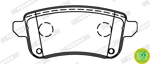 Комплект тормозных колодок, дисковый тормоз - FDB4435 FERODO