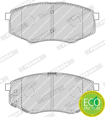 Комплект тормозных колодок, дисковый тормоз - FDB4447 FERODO