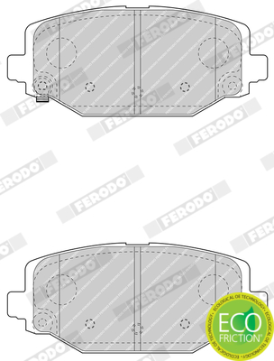 Комплект тормозных колодок, дисковый тормоз - FDB4778 FERODO