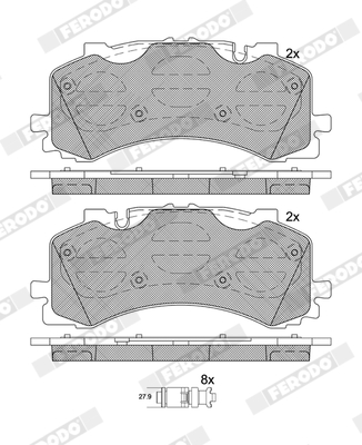 Brake Pad Set, disc brake - FDB5200 FERODO