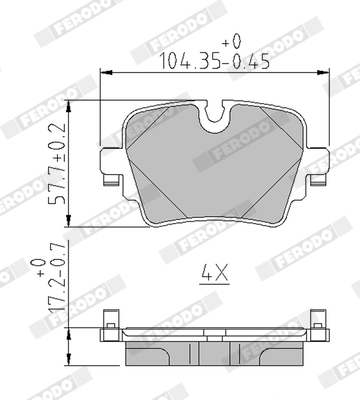 Brake Pad Set, disc brake - FDB5235 FERODO