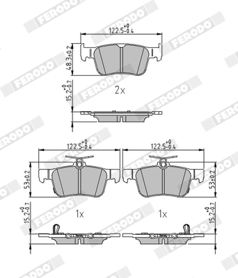 Brake Pad Set, disc brake - FDB5240 FERODO